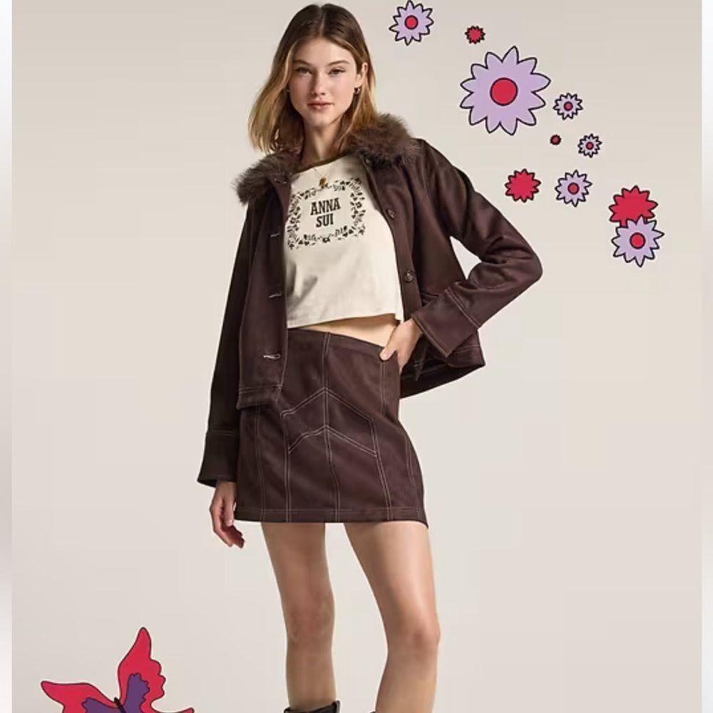 Anna Sui Chocolate Brown Skirt